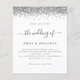 Budget Silver Glitter Script Weddenschap