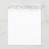 Budget Silver Glitter Sweet Sixteen Uitnodiging (Achterkant)