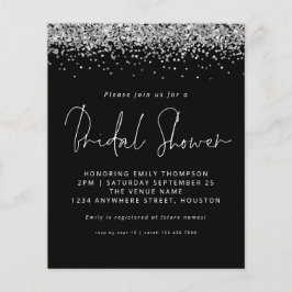 Budget Silver Glitter Vrijgezellenfeest Black Invi