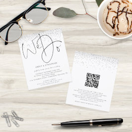 Budget Silver Glitter We doen QR Code Weduwen Uitn