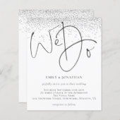 Budget Silver Glitter We Weddenschap (Voorkant / Achterkant)