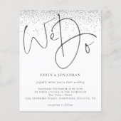 Budget Silver Glitter We Weddenschap (Voorkant)