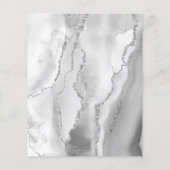 Budget Silver Grey Agate Dark Weduwen Uitnodiging (Achterkant)