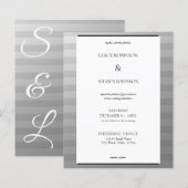 Budget Silver & Grey Stripes Wedding (Voorkant / Achterkant)