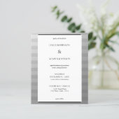 Budget Silver & Grey Stripes Wedding (Staand voorkant)