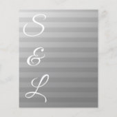 Budget Silver & Grey Stripes Wedding (Achterkant)