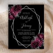 Budget Silver Lijst Burgundy Floral Black Wedding