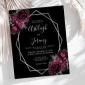 Budget Silver Lijst Burgundy Floral Black Wedding