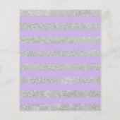 Budget Silver Paarse Quinceanera Uitnodiging Flyer (Achterkant)