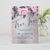 BUDGET Silver Rosegold Navy Pink Metallic Weddensc (Staand voorkant)