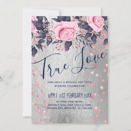 BUDGET Silver Rosegold Navy Pink Metallic Weddensc