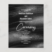 Budget Silver Wedding Program kaart. Flyer (Voorkant)
