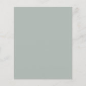 Budget Silvery Sage Green Wedding Uitnodiging (Achterkant)