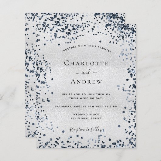 Budget Silvy Blue bruiloft (Voorkant / Achterkant)