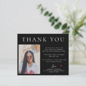 Budget simpel modern 3 foto's afstuderen bedankt (Staand voorkant)