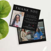 Budget simpel modern 3 foto's afstuderen bedankt