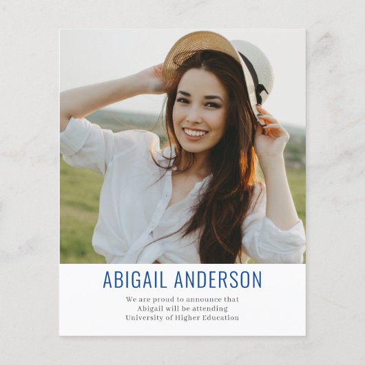 Budget Simple 2023 Afstuderen Photo Invitation Flyer (Achterkant)