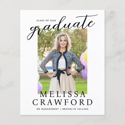 Budget Simple Afstuderen Chic Photo Afstuderen Car (Voorkant)