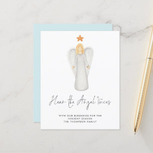 Budget Simple Angel Star Natisive Holiday Kaart