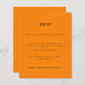 Budget Simple Autumn Oranje QR Code RSVP Card (Voorkant / Achterkant)