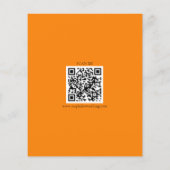 Budget Simple Autumn Oranje QR Code RSVP Card (Achterkant)