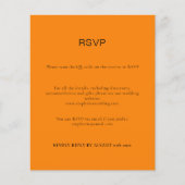 Budget Simple Autumn Oranje QR Code RSVP Card (Voorkant)