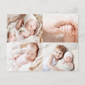 Budget Simple Baby Announounge Foto Collage Flye Flyer (Achterkant)