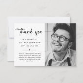 Budget Simple Bereavement Sympathie Funeral Photo Bedankkaart (Voorkant)