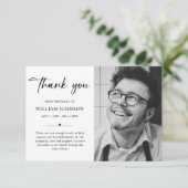 Budget Simple Bereavement Sympathie Funeral Photo Bedankkaart (Staand voorkant)