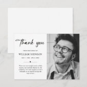 Budget Simple Bereavement Sympathie Funeral Photo Bedankkaart (Voorkant / Achterkant)