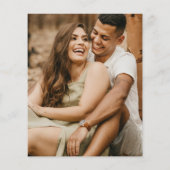 Budget Simple Black White Photo Weduwen Uitnodigin (Achterkant)