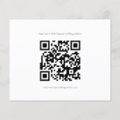 Budget Simple Black White QR Code Weddenschap RSVP (Achterkant)