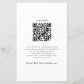 Budget Simple Black White QR Code Weddenschap Uitn (Achterkant)