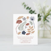 Budget Simple Blue Redwood Flowers Modern Wedding (Staand voorkant)