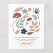 Budget Simple Blue Redwood Flowers Modern Wedding (Voorkant)