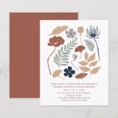 Budget Simple Blue Redwood Flowers Modern Wedding (Voorkant / Achterkant)