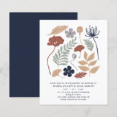 Budget Simple Blue Redwood Flowers Modern Wedding (Voorkant / Achterkant)