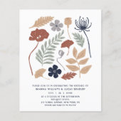 Budget Simple Blue Redwood Flowers Modern Wedding (Voorkant)