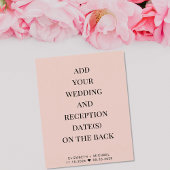 Budget Simple Blush Weddenschappen Reception Invit