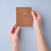 Budget Simple Bohemian Wedding Wedding Invitation Flyer (Hand)