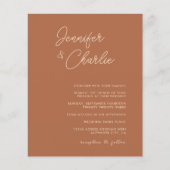 Budget Simple Bohemian Wedding Wedding Invitation Flyer (Voorkant)