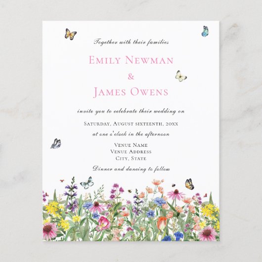 Budget Simple Boho Wildflower Wedding (Voorkant)