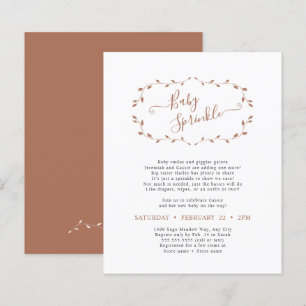 Budget Simple Botanical Terra Cotta Baby Sprinkle