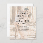 Budget Simple Calligraphy Photo All-in-One Weddens (Voorkant / Achterkant)