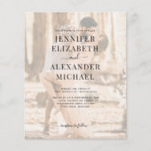 Budget Simple Calligraphy Photo All-in-One Weddens (Voorkant)