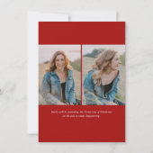 Budget Simple Calligraphy Three Photo Afstuderen Aankondiging (Achterkant)