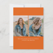 Budget Simple Calligraphy Three Photo Afstuderen Aankondiging (Achterkant)