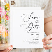 Budget Simple Calligraphy Weddenschap Save the Dat