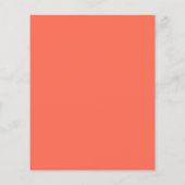 Budget Simple Chic Oranje Coral Wedding Invite (Achterkant)