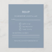 Budget Simple Dusty Blue RSVP-kaart (Voorkant)